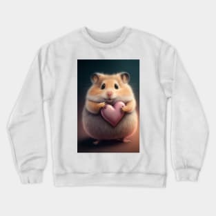 Hamster with Heart 0 Crewneck Sweatshirt